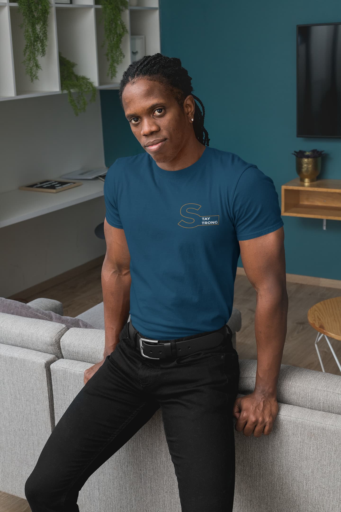 MENS NAVY BLUE ROUNDNECK T-SHIRT