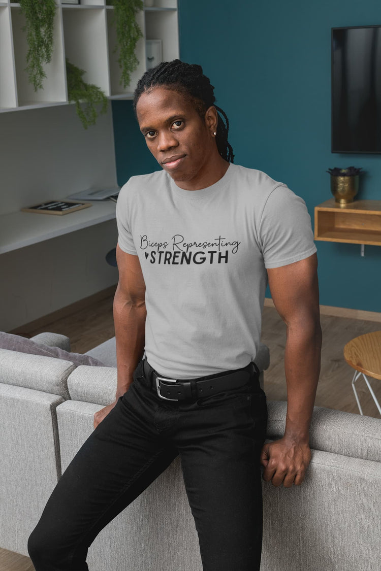 MENS MELANGE GREY ROUNDNECK T-SHIRT