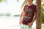 Men's Maroon Round Neck T-shirts