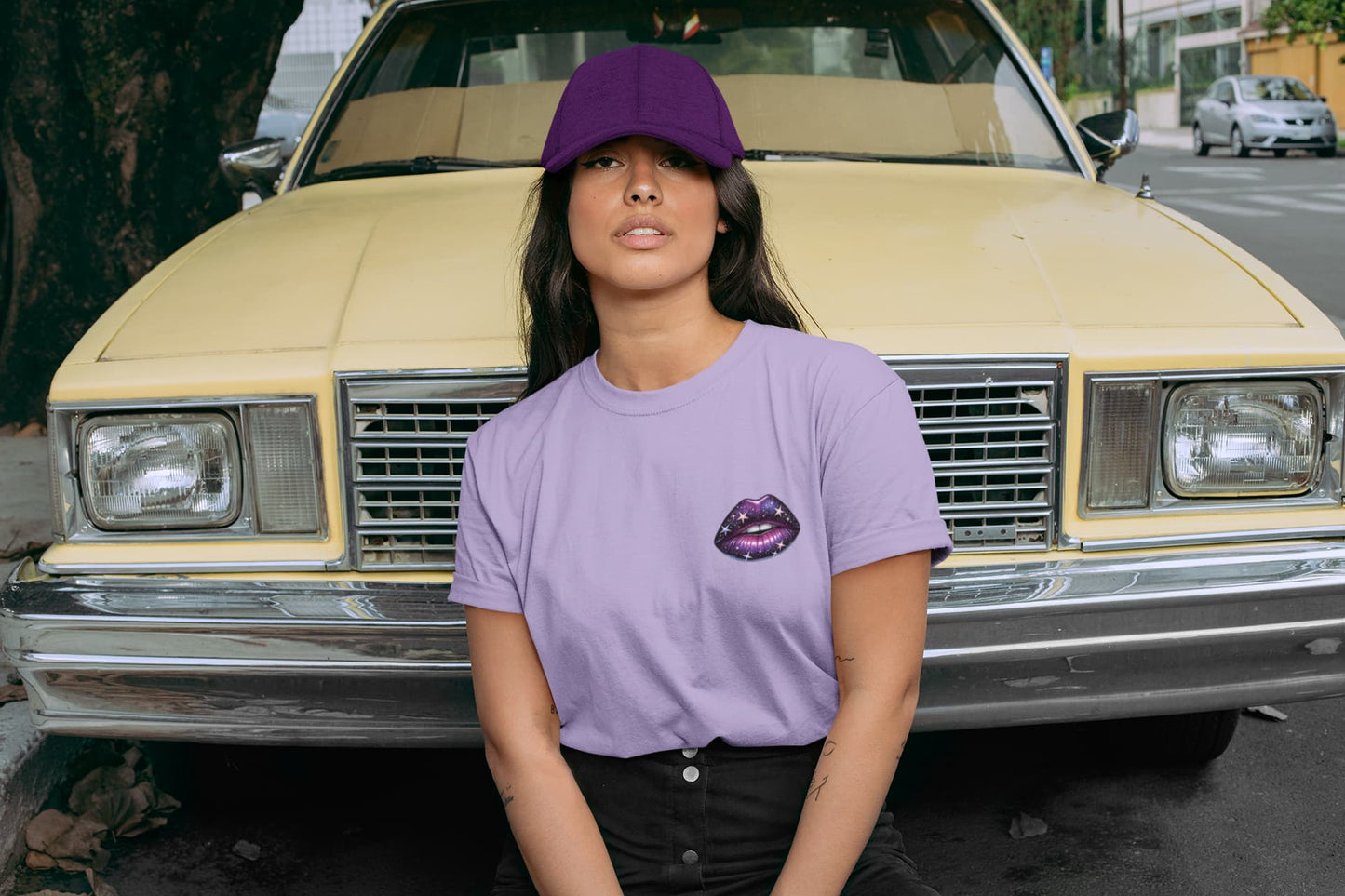 Women's Iris Lavender Round Neck T-shirts