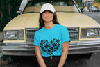 Women's Sky Blue Round Neck T-shirts
