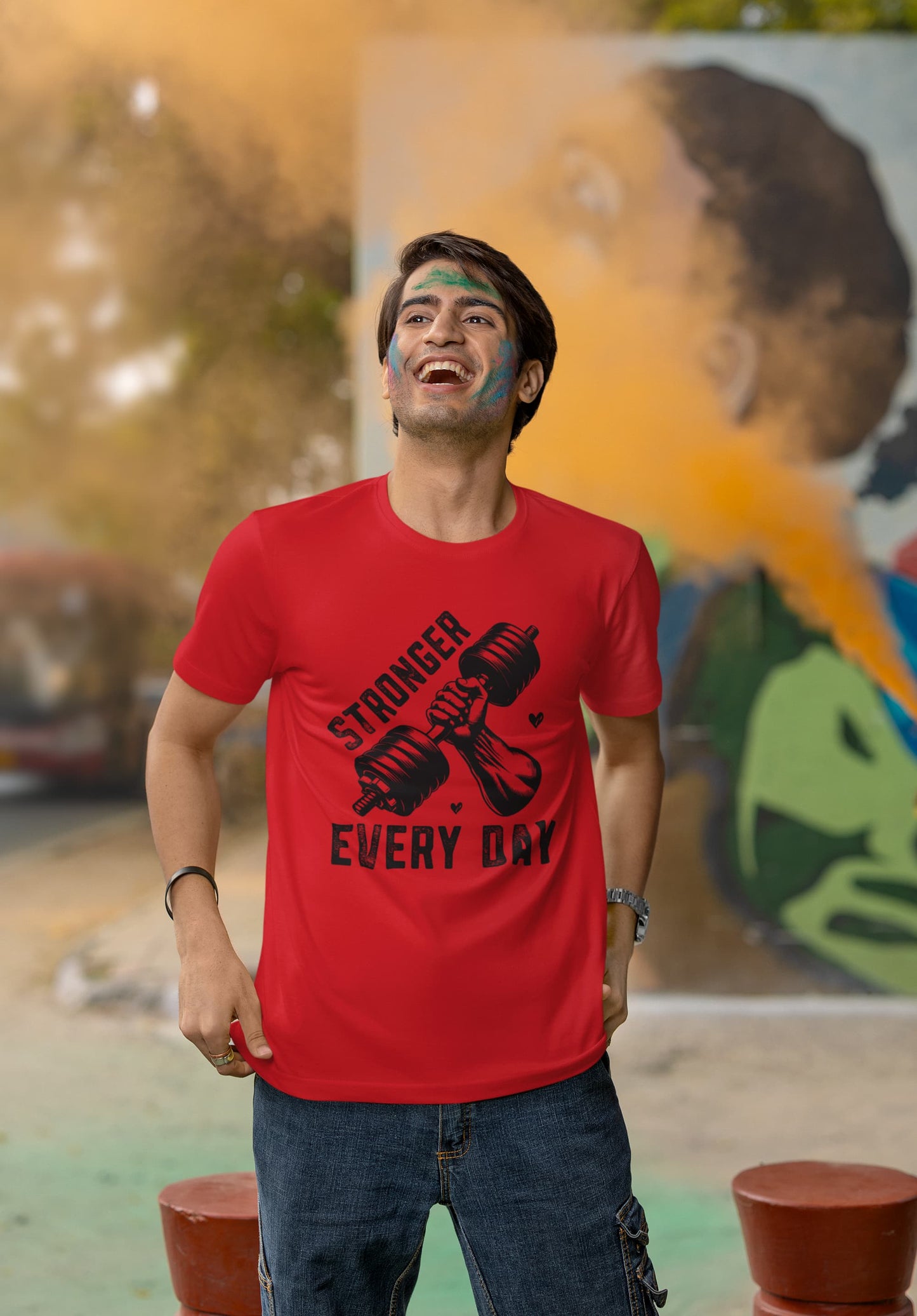 MENS RED ROUNDNECK T-SHIRT
