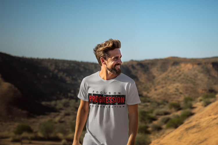 Men’s Melange Grey Round Neck T-shirts