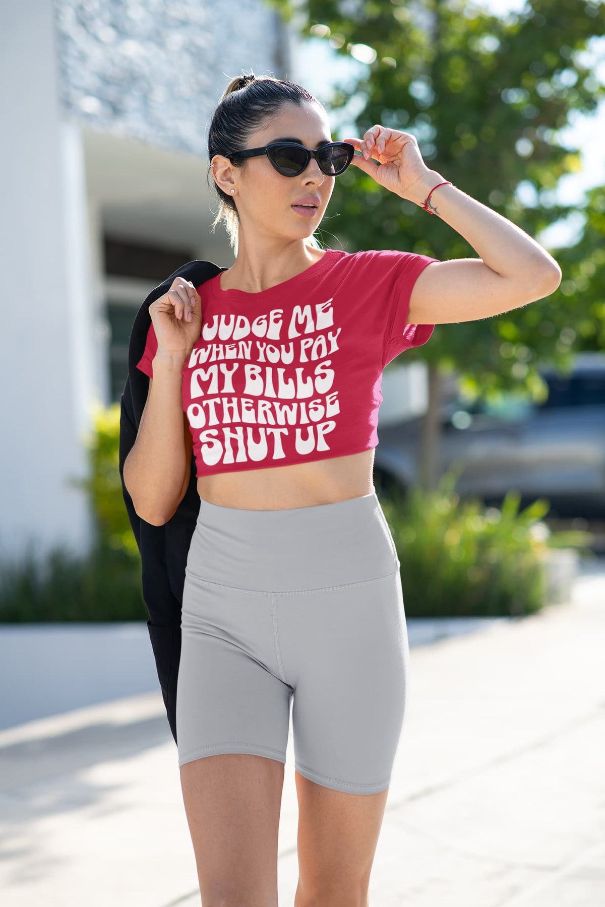 Women's Red Crop Tops