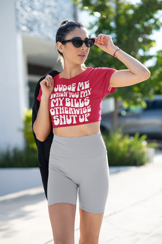 Women's Red Crop Tops