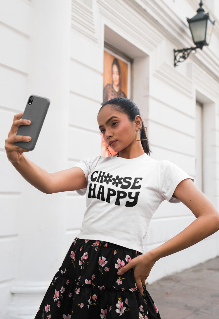 WOMENS WHITE CROP TOP