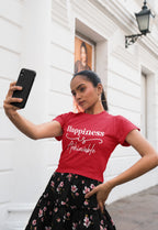 WOMENS RED CROP TOP