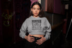Women's Melange Grey Crop Hoodies