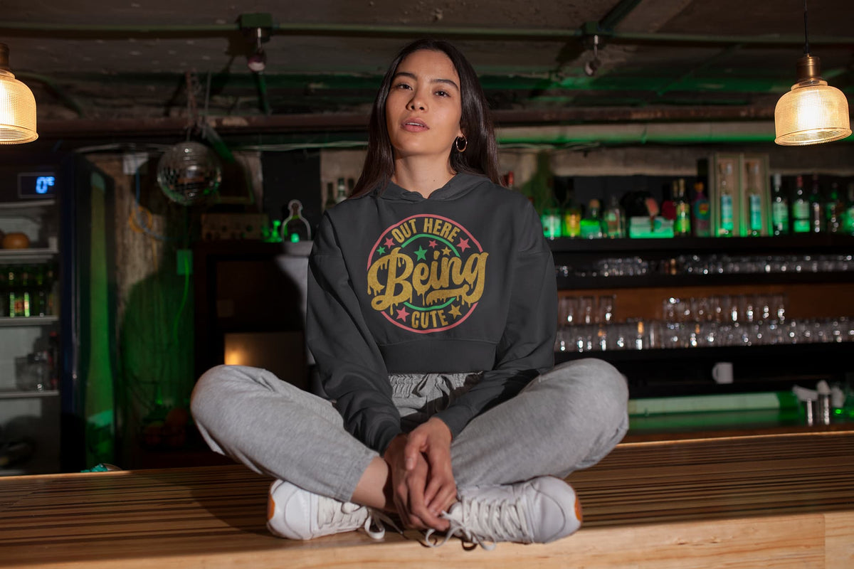 Karavirs® Charming Black crop hoodie for women India