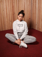 WOMENS WHITE CROP HOODIES