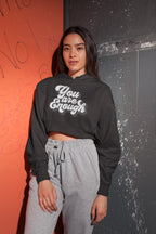 Women's Black Crop Hoodies