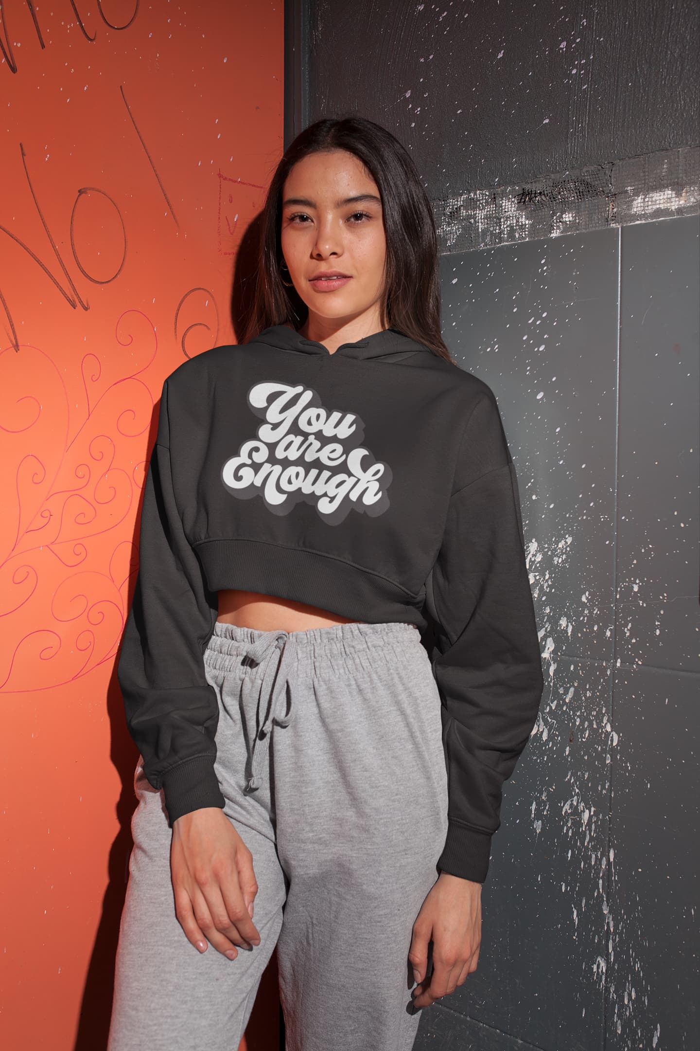 Women's Black Crop Hoodies