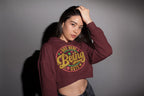 Women's Maroon Crop Hoodies