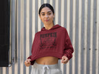 Women's Maroon Crop Hoodies
