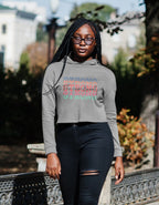 Women's Melange Grey Crop Hoodies