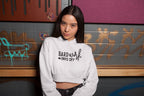 WOMENS WHITE CROP HOODIES
