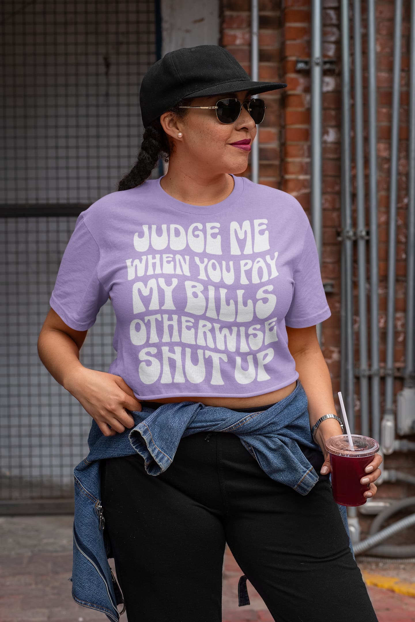 Women's Iris Lavender Crop Tops