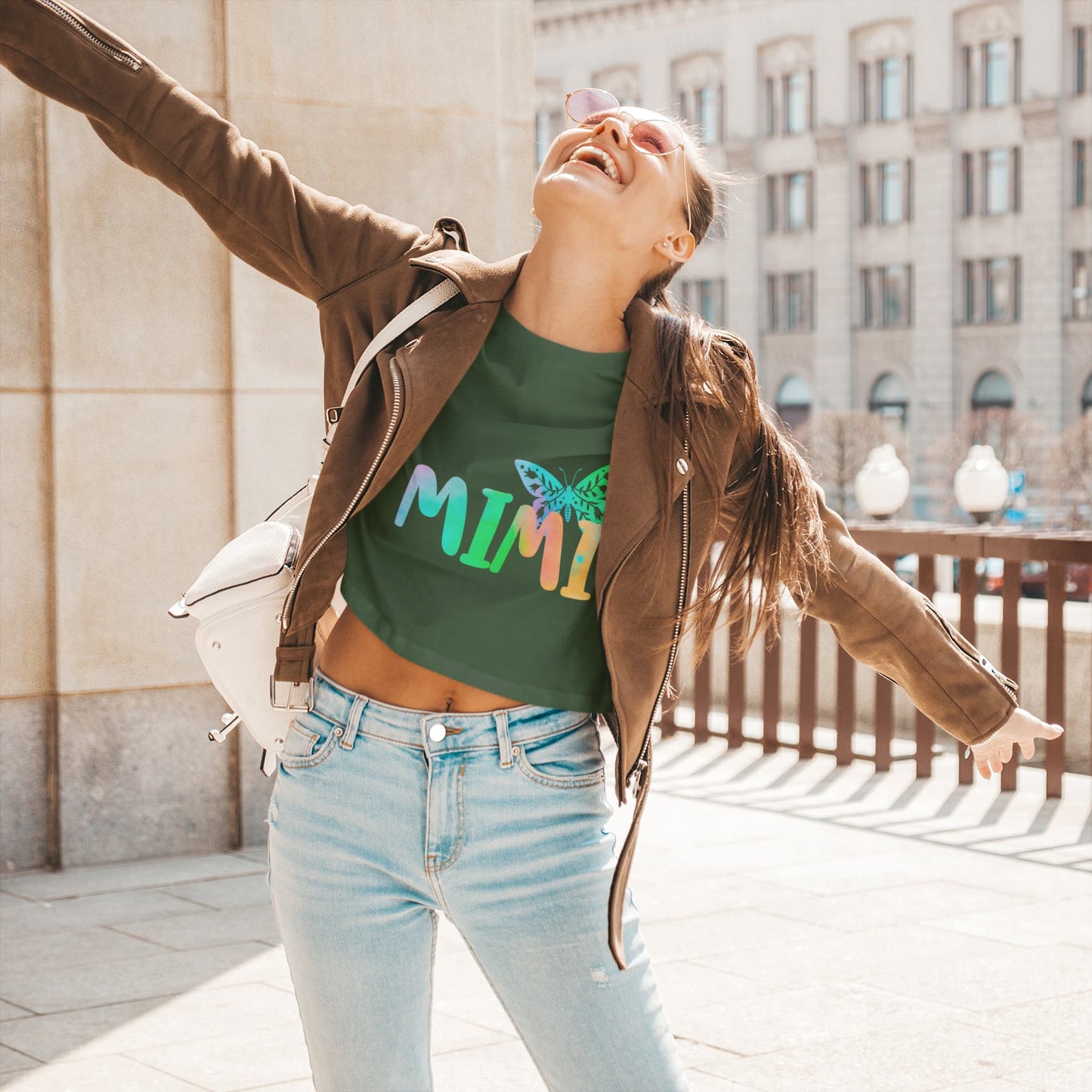 Women's Olive Green Crop Tops