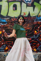 WOMENS OLIVE GREEN CROP TOP