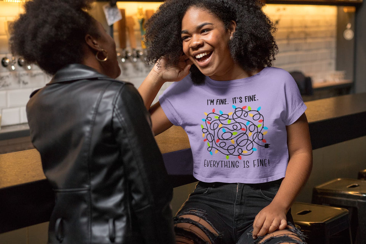 Women's Iris Lavender Crop Tops