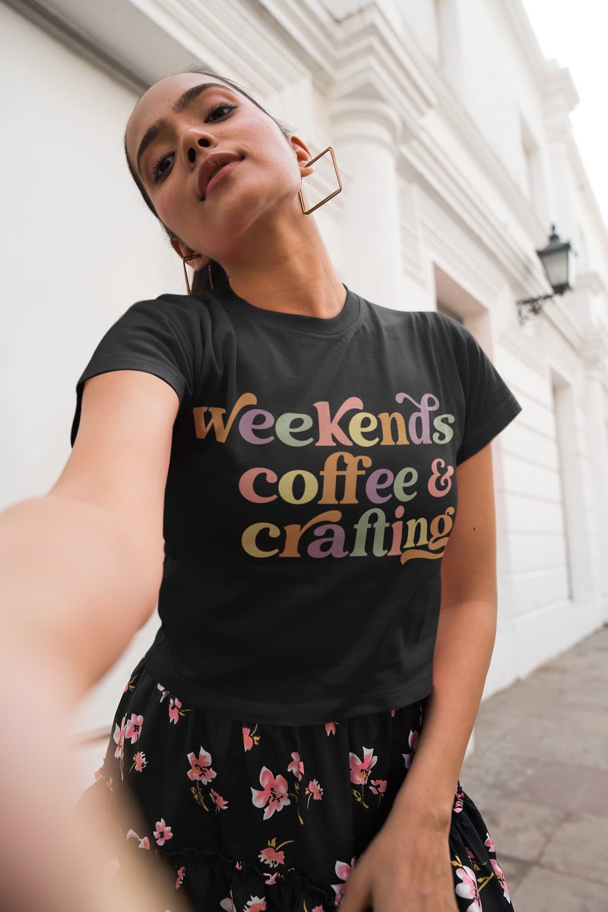 Women's Black Crop Tops