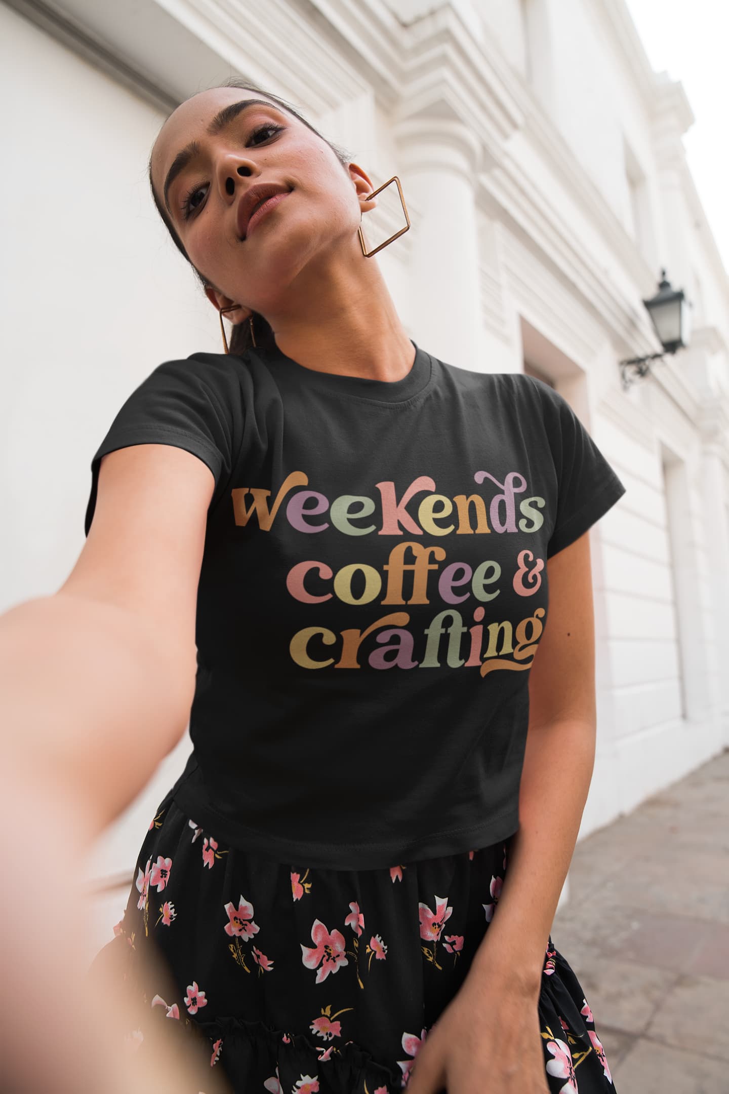 Women's Black Crop Tops