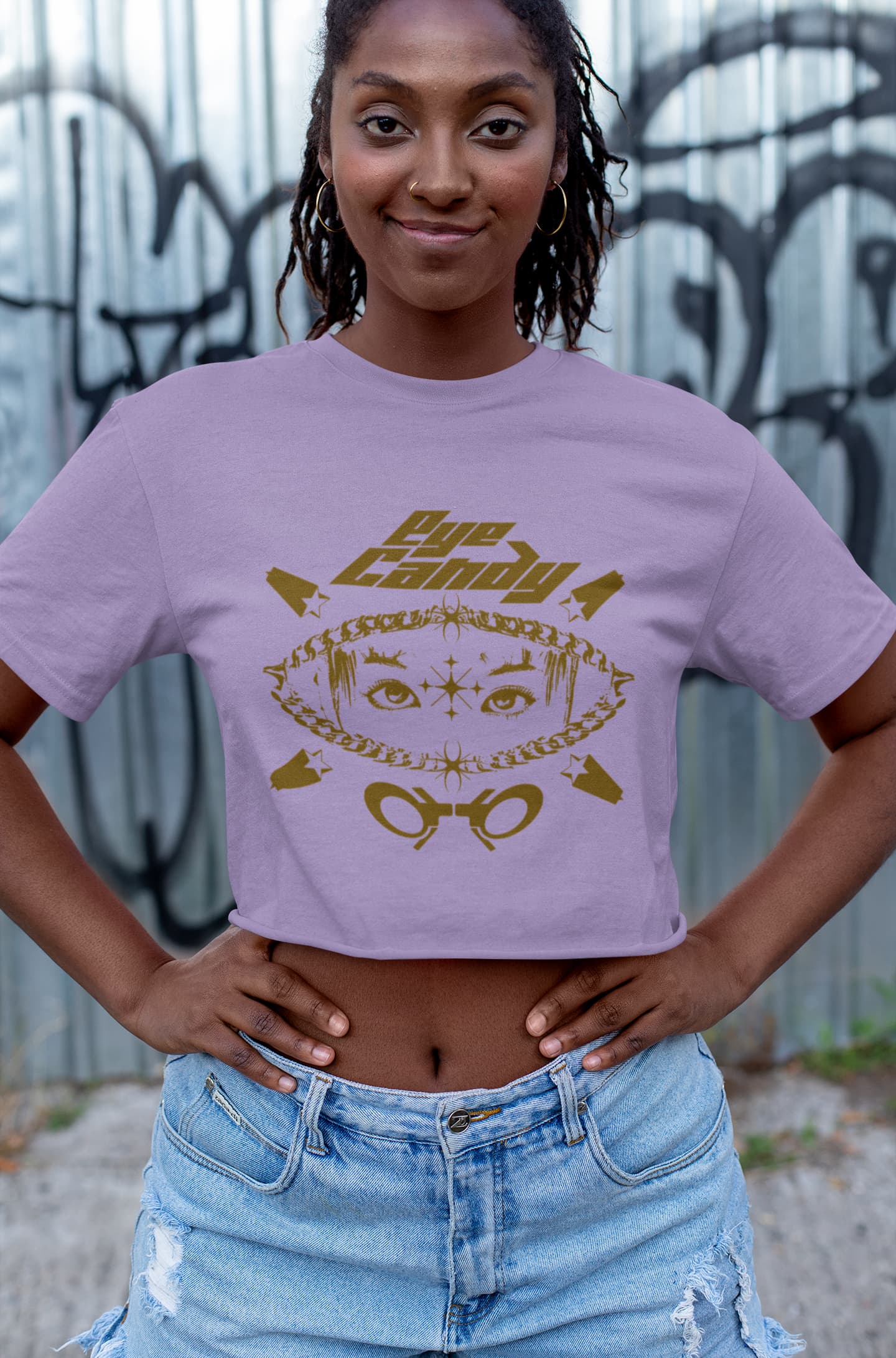 Women's Iris Lavender Crop Top