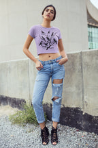 Women's Iris Lavender Crop Tops