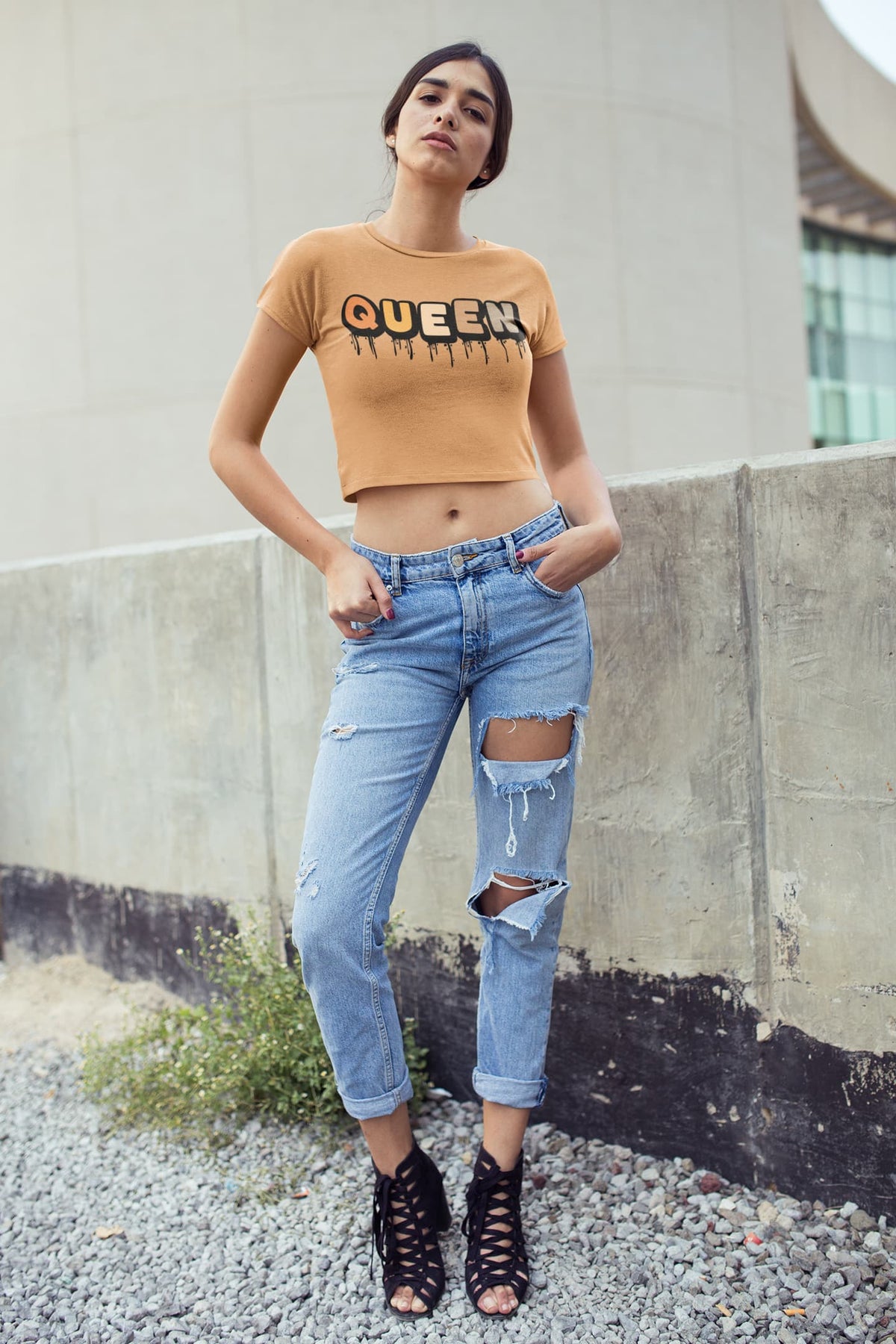 Women's Mustard Yellow Crop Tops