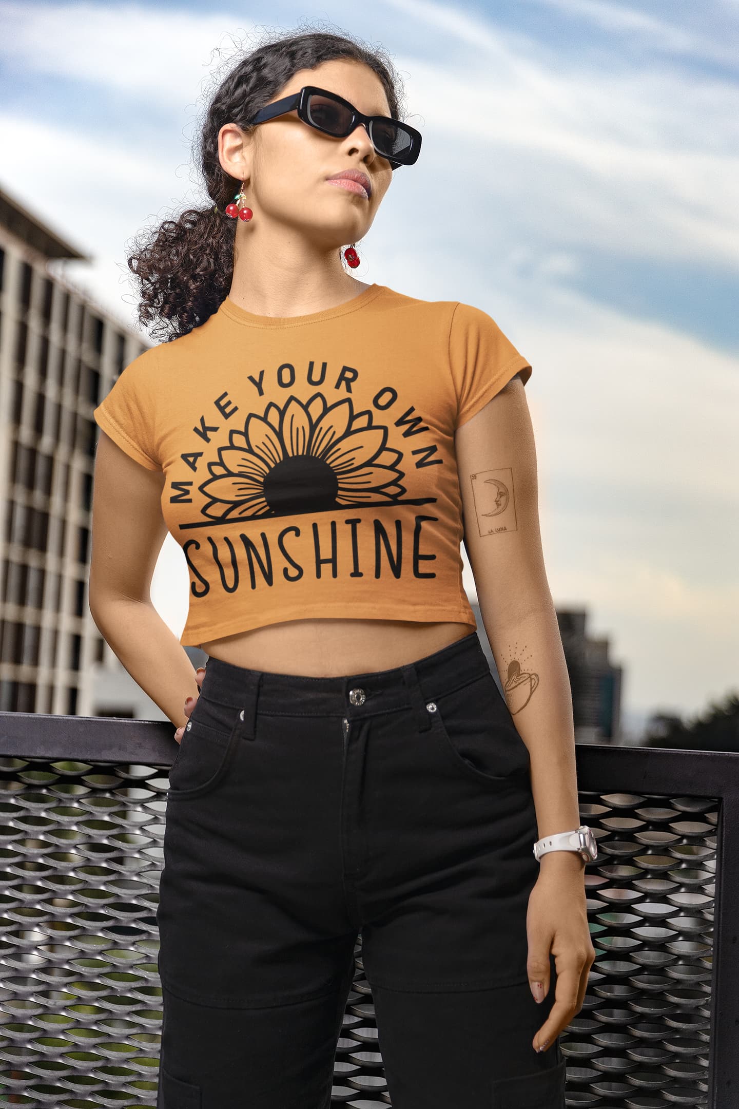 Women's Mustard Yellow Crop Top