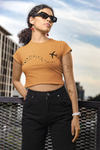 Women's Mustard Yellow Crop Tops
