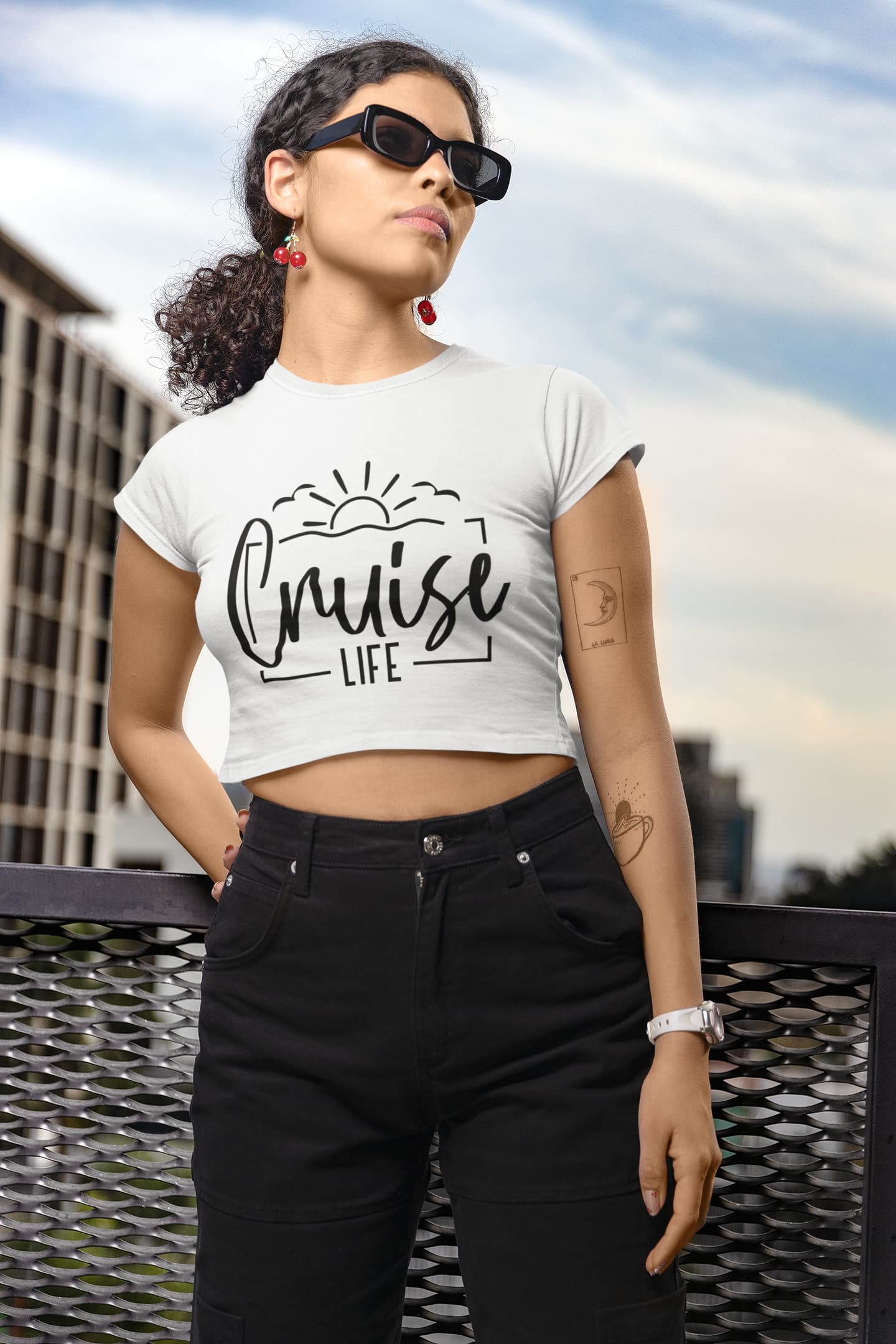 Women's White Crop Tops