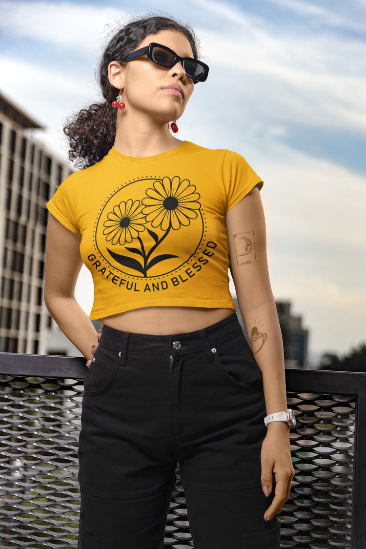 Women’s Golden Yellow Crop Tops