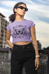 WOMENS IRIS LAVENDER CROP TOP