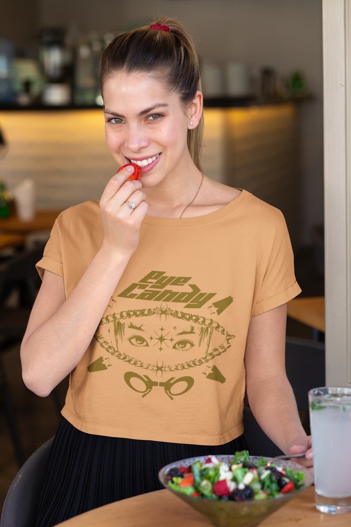 Women's Mustard Yellow Crop Top