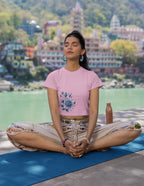 Women's Light Pink Crop Tops