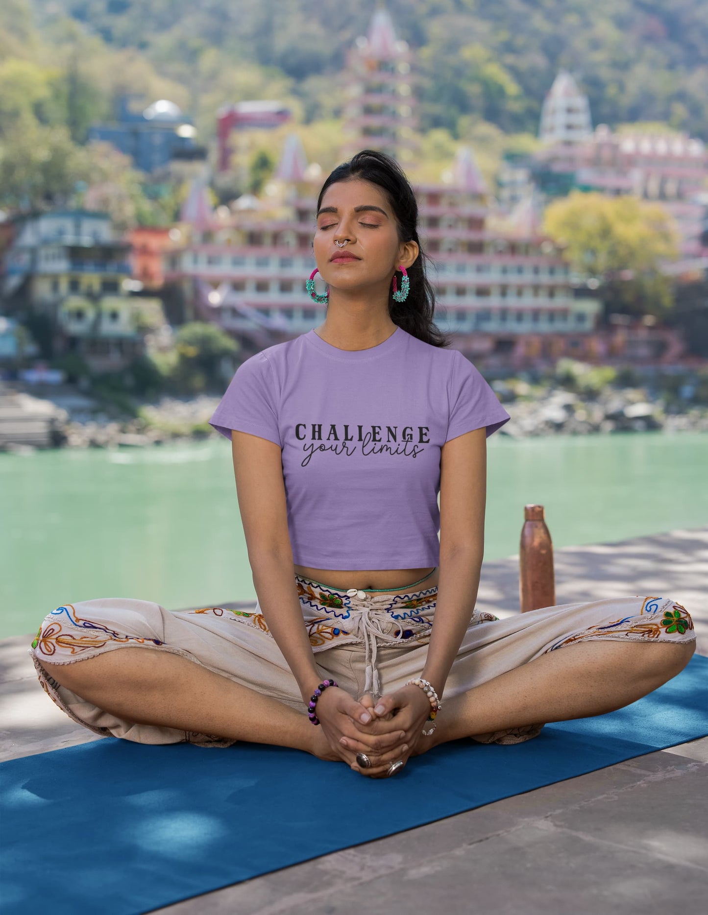 WOMENS IRIS LAVENDER CROP TOP