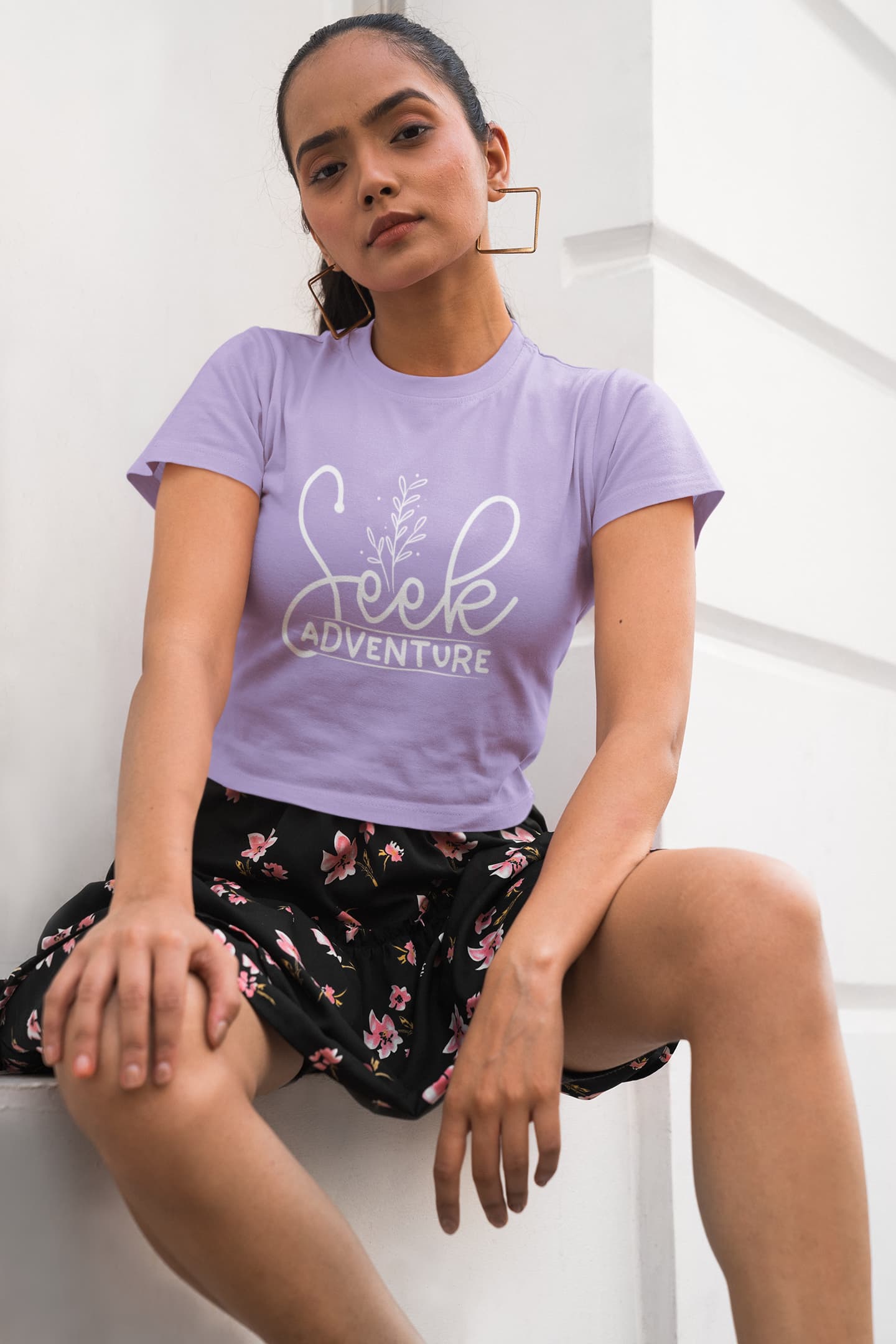 WOMENS IRIS LAVENDER CROP TOP