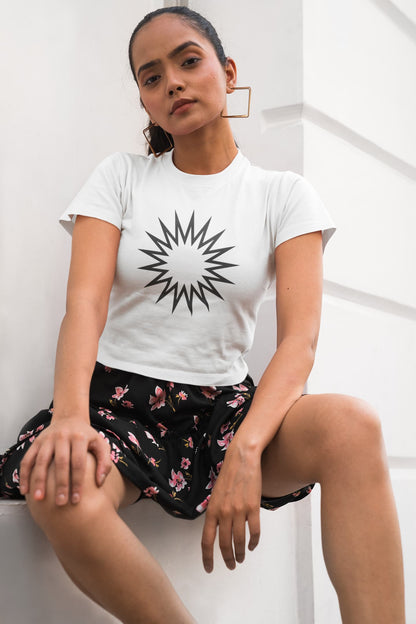 WOMENS WHITE CROP TOP