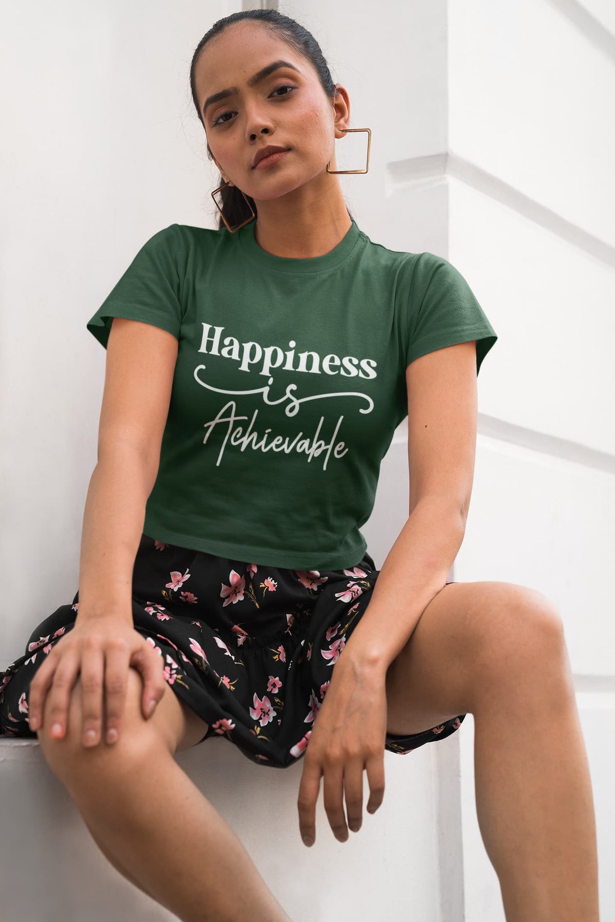 Karavirs® Reachable Olive Green crop top for women India