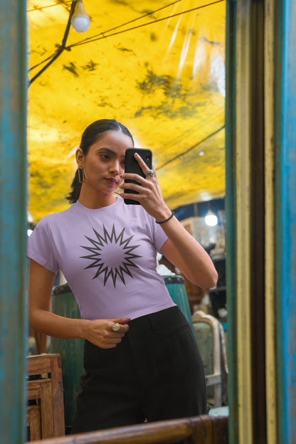 WOMENS IRIS LAVENDER CROP TOP