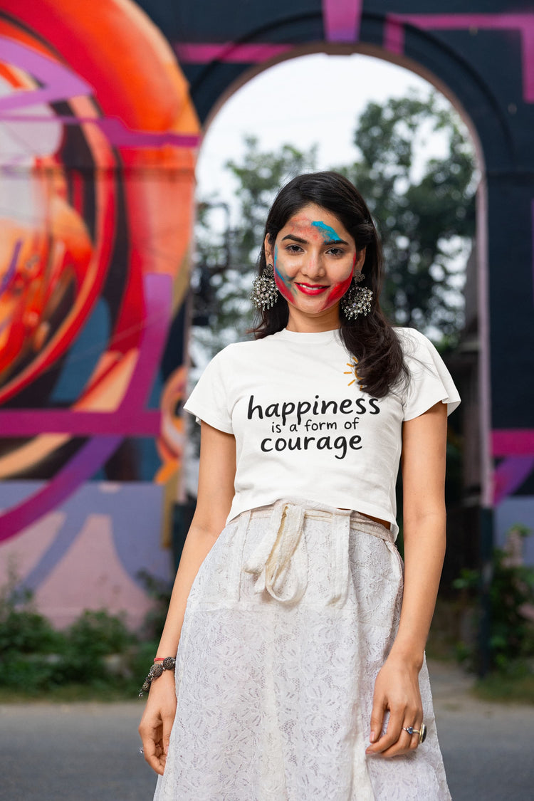 WOMENS WHITE CROP TOP