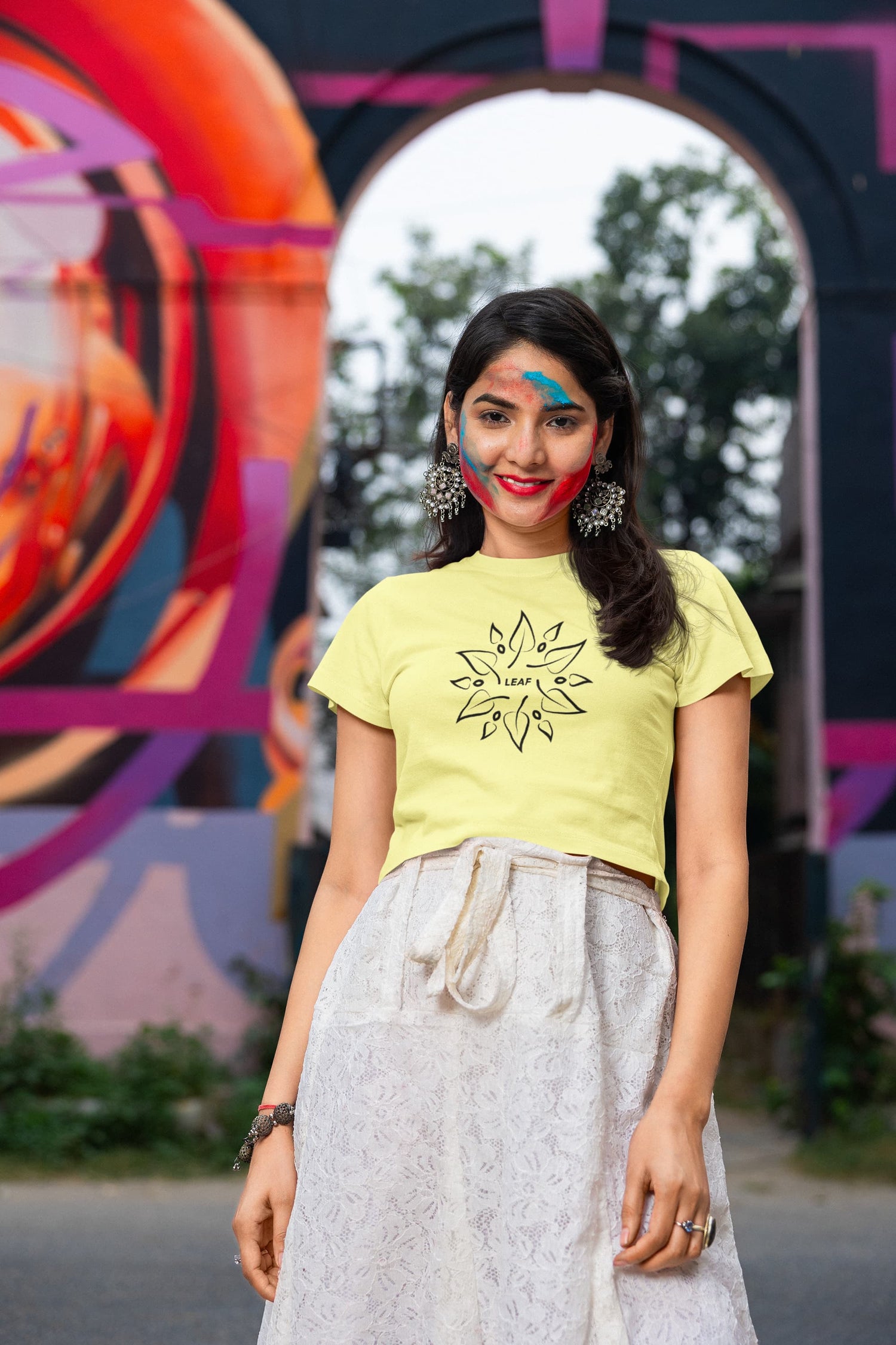 WOMENS BUTTER YELLOW CROP TOP