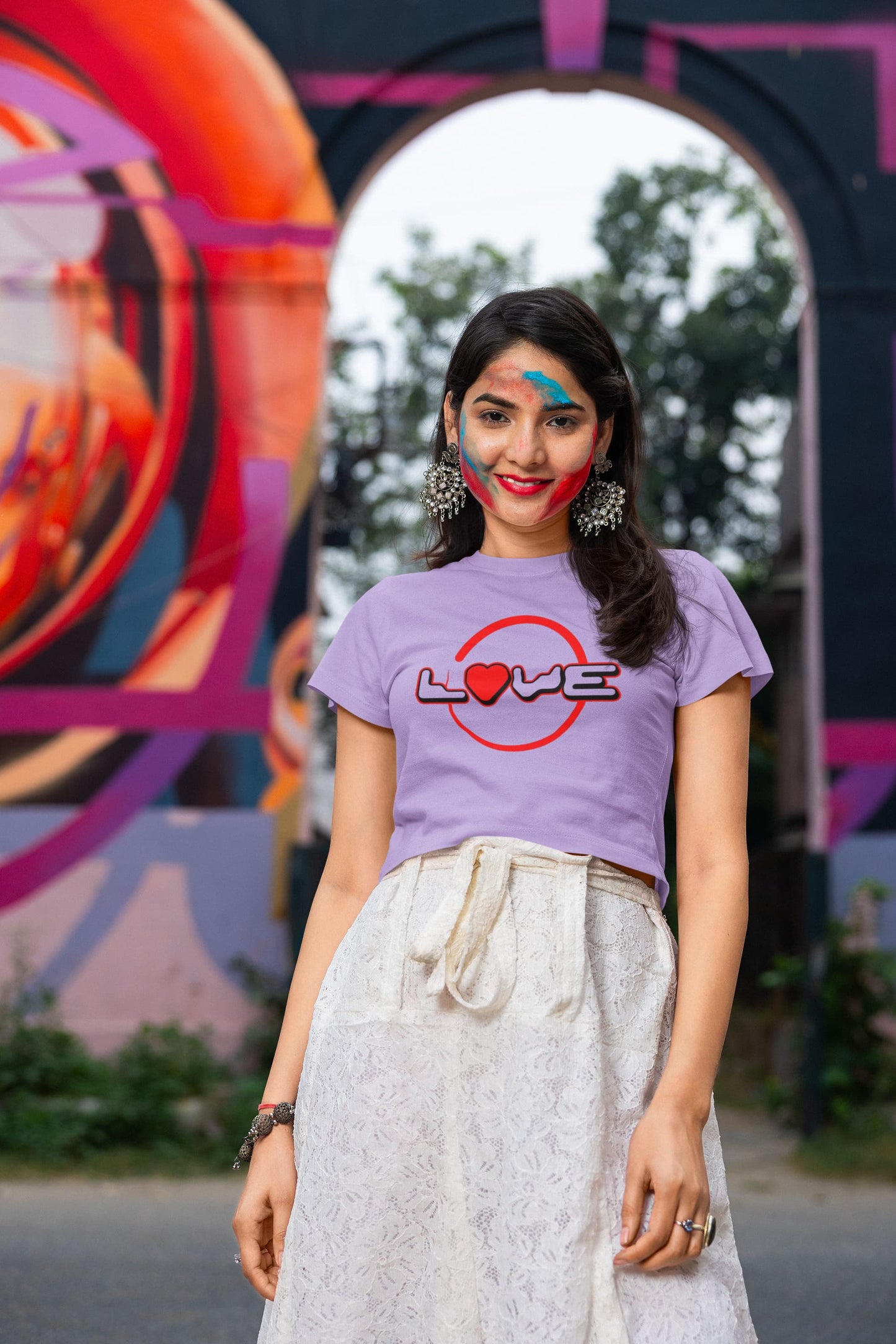 WOMENS IRIS LAVENDER CROP TOP