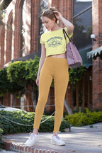 Women's Butter Yellow Crop Tops