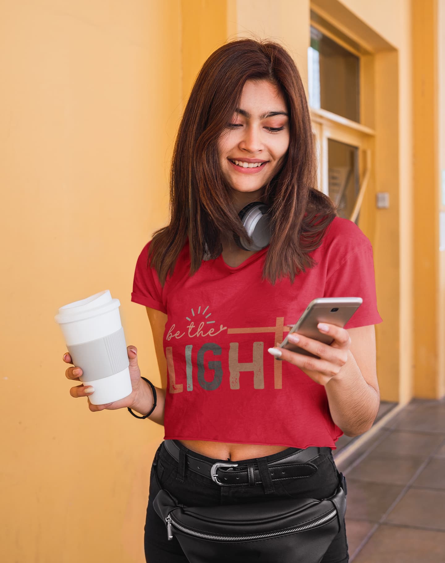 Women's Red Crop Tops