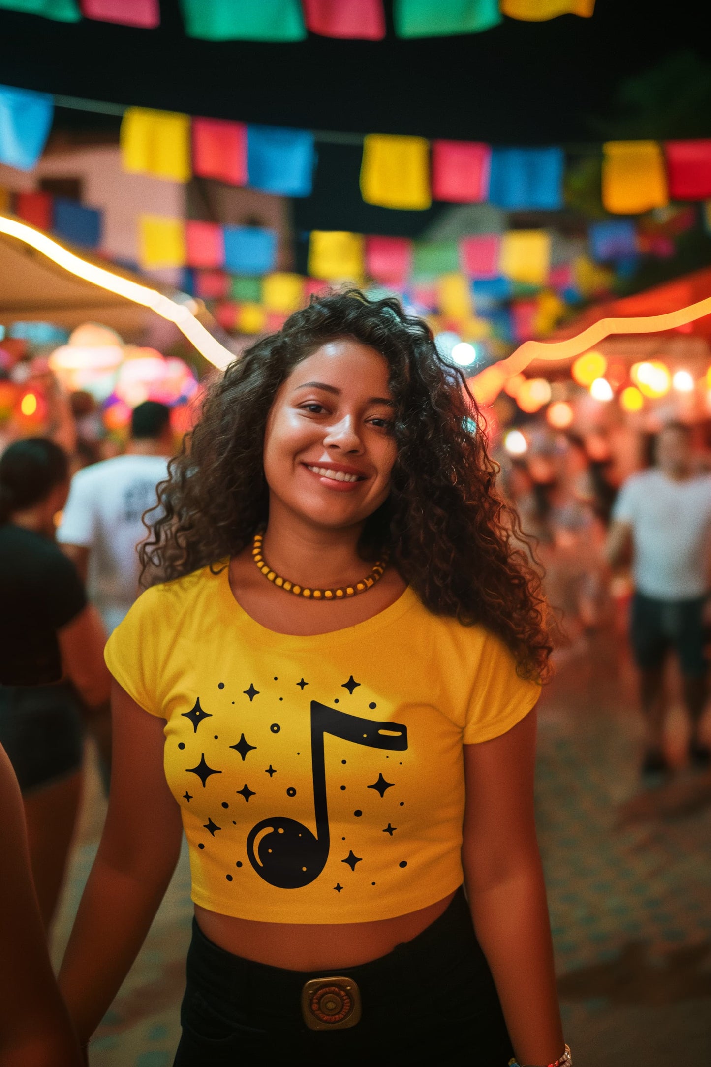 Women's Golden Yellow Crop Tops