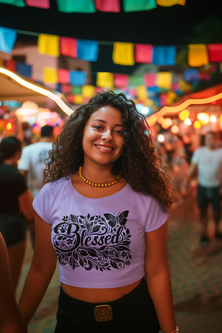 Women’s Iris Lavender Crop Tops