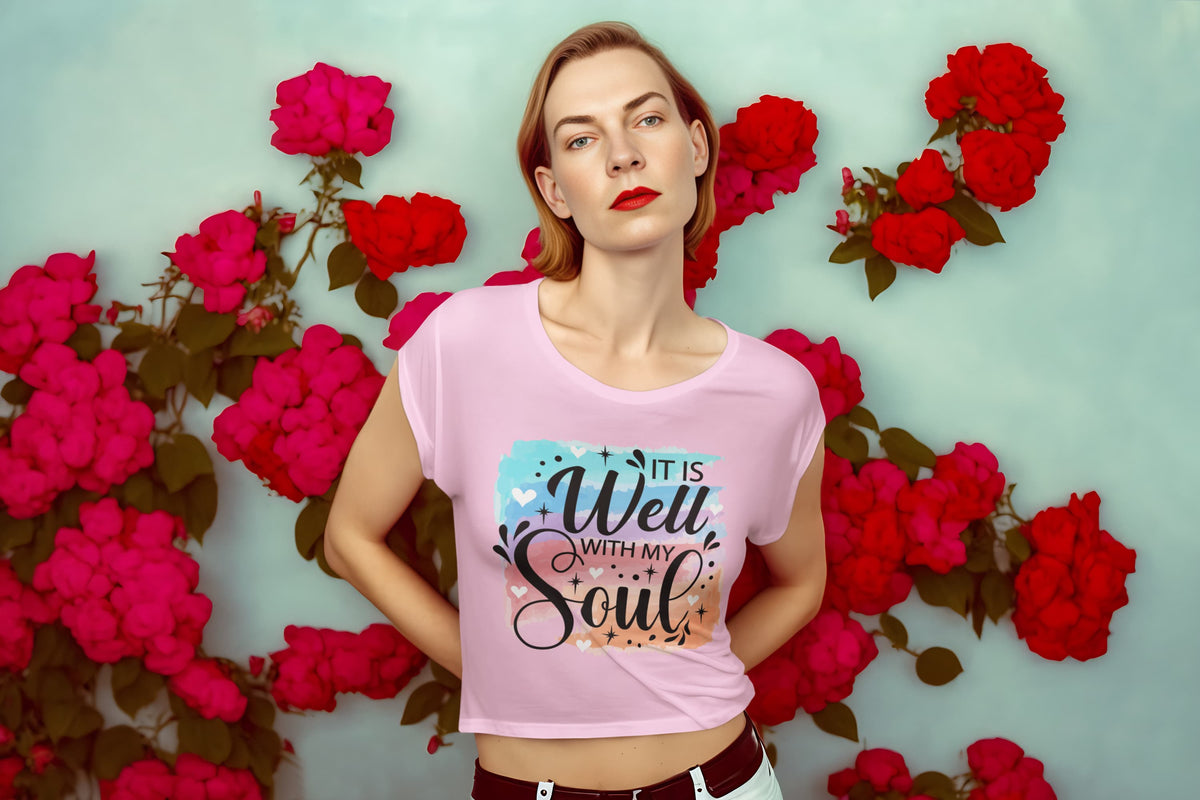 Women's Light Pink Crop Tops