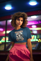Women's Navy Blue Crop Tops